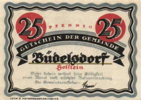 Német Birodalom / Weimari Köztársaság / Büdelsdorf DN 25Pf + 50Pf + 75Pf 3 klf db, teljes sor T:I