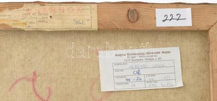 Herendi Gyula (1926-): Csendélet, 1958. Olaj, vászon, jelezve balra lent. Hátoldalán Képcsarnok Váll...