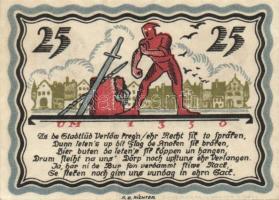 Német Birodalom / Weimari Köztársaság / Büdelsdorf DN 25Pf + 50Pf + 75Pf 3 klf db, teljes sor T:I