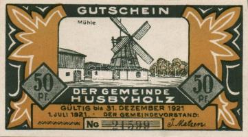 Német Birodalom / Weimari Köztársaság / Husbyholz 1921. 50Pf (6x) 6 klf db, teljes sor T:I