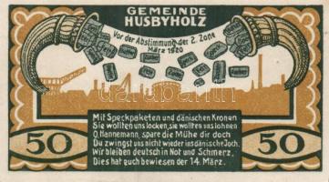 Német Birodalom / Weimari Köztársaság / Husbyholz 1921. 50Pf (6x) 6 klf db, teljes sor T:I