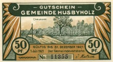 Német Birodalom / Weimari Köztársaság / Husbyholz 1921. 50Pf (6x) 6 klf db, teljes sor T:I