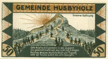 Német Birodalom / Weimari Köztársaság / Husbyholz 1921. 50Pf (6x) 6 klf db, teljes sor T:I