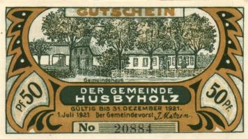 Német Birodalom / Weimari Köztársaság / Husbyholz 1921. 50Pf (6x) 6 klf db, teljes sor T:I