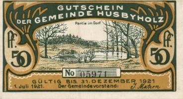 Német Birodalom / Weimari Köztársaság / Husbyholz 1921. 50Pf (6x) 6 klf db, teljes sor T:I