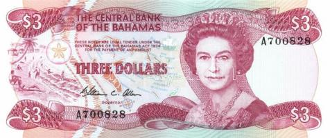 Bahama-szigetek 1984. 1/2$, 1$ (2x) klf aláírásokkal, 3$, 5$, 10$ T:I Összesen 6klf db, benne jobb a...