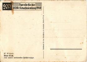 Major Koch, einer unserer verdientesten Fallschirmjäger. Spende für die VDA-Schulsammlung 1940 / WWI...