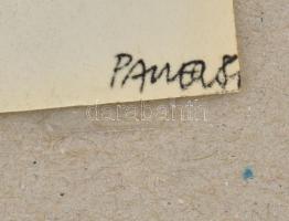 Pauer Gyula (1941-2012): Keresztrejtvény. Nyomat, papír. Jelzett a nyomaton. paszpartuban. 29,5×19,5...