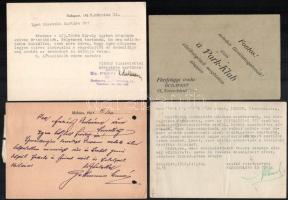 cca 1900-1930 5 db reklámos levélboríték és levelezőlap