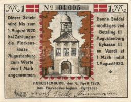 Német Birodalom / Weimari Köztársaság / Augustenburg 1920. 50Pf + 1M + 1921. 50öre + 1Kr 4 klf db, e...