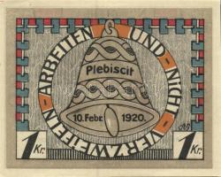 Német Birodalom / Weimari Köztársaság / Augustenburg 1920. 50Pf + 1M + 1921. 50öre + 1Kr 4 klf db, e...