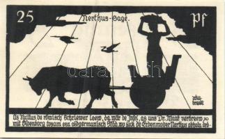 Német Birodalom / Weimari Köztársaság / Burg auf Fehmarn DN 25Pf + 50Pf + 75Pf 3 klf db, teljes sor ...