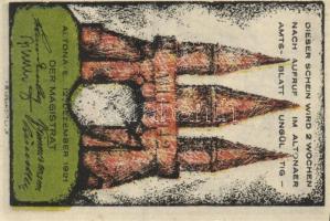 Német Birodalom / Weimari Köztársaság / Altona 1921. 20Pf + 30Pf + 40Pf + 60Pf + 70Pf + 80Pf 6 klf d...