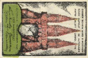 Német Birodalom / Weimari Köztársaság / Altona 1921. 20Pf + 30Pf + 40Pf + 60Pf + 70Pf + 80Pf 6 klf d...