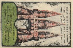 Német Birodalom / Weimari Köztársaság / Altona 1921. 20Pf + 30Pf + 40Pf + 60Pf + 70Pf + 80Pf 6 klf d...