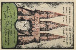 Német Birodalom / Weimari Köztársaság / Altona 1921. 20Pf + 30Pf + 40Pf + 60Pf + 70Pf + 80Pf 6 klf d...