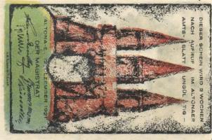 Német Birodalom / Weimari Köztársaság / Altona 1921. 20Pf + 30Pf + 40Pf + 60Pf + 70Pf + 80Pf 6 klf d...