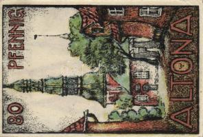 Német Birodalom / Weimari Köztársaság / Altona 1921. 20Pf + 30Pf + 40Pf + 60Pf + 70Pf + 80Pf 6 klf d...