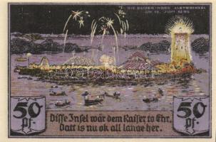 Német Birodalom / Weimari Köztársaság / Hamburg 1921. 50Pf (6x) eredeti csomagolással 6 klf db, teljes sor T:I