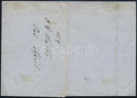 1854 1kr sötétnarancs szépen vágott bélyeg "PESTH" helyi nyomtatványon. Azonosítás: Ferche...