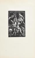 Patay Mihály (1910-1956): Disznóvágás. Fametszet, papír, jelzett a dúcon, 13,5×9 cm