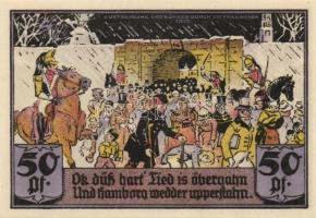 Német Birodalom / Weimari Köztársaság / Hamburg 1921. 50Pf (6x) eredeti csomagolással 6 klf db, telj...