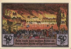 Német Birodalom / Weimari Köztársaság / Hamburg 1921. 50Pf (6x) eredeti csomagolással 6 klf db, telj...