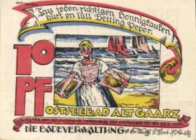 Német Birodalom / Weimari Köztársaság / Alt-Gaarz DN 10Pf + 25Pf + 50Pf 3 klf db, teljes sor T:I