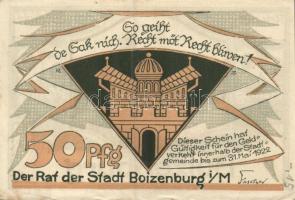 Német Birodalom / Weimari Köztársaság / Boizenburg DN 10Pf + 25Pf + 50Pf 3 klf db, teljes sor T:I-