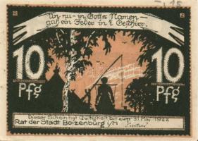 Német Birodalom / Weimari Köztársaság / Boizenburg DN 10Pf + 25Pf + 50Pf 3 klf db, teljes sor T:I-