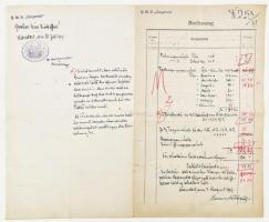 1917 Nyílt parancs Fregattenleutnant Herman Kalch részére Polából Zelenikába számos hajóbélyegzővel,...