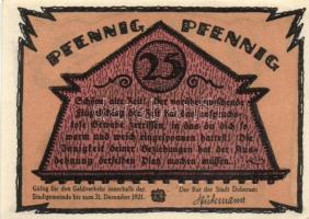 Német Birodalom / Weimari Köztársaság / Doberan 1921. 10Pf + 25Pf + 50Pf 3 klf db, teljes sor T:I