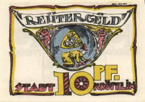 Német Birodalom / Weimari Köztársaság / Kröpelin 1922. 10Pf + 25Pf + 50Pf 3 klf db, teljes sor T:I