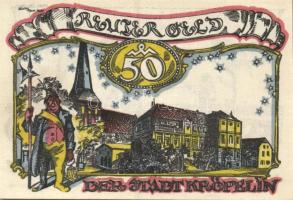 Német Birodalom / Weimari Köztársaság / Kröpelin 1922. 10Pf + 25Pf + 50Pf 3 klf db, teljes sor T:I