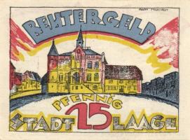 Német Birodalom / Weimari Köztársaság / Laage 1922. 10Pf + 25Pf + 50Pf 3 klf db, teljes sor T:I