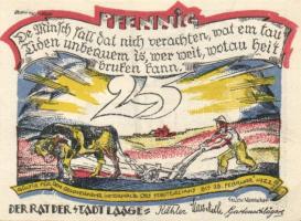 Német Birodalom / Weimari Köztársaság / Laage 1922. 10Pf + 25Pf + 50Pf 3 klf db, teljes sor T:I