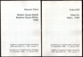 Maurer Dóra (1937-), Erika Kiffl (1939-): DIALÓG Relatív Quasi-képek (6 lap komplett mappa), 1990. 3...