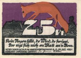 Német Birodalom / Weimari Köztársaság / Dargun 1921. 10Pf + 25Pf + 50Pf 3 klf db, teljes sor T:I