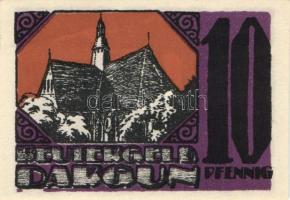 Német Birodalom / Weimari Köztársaság / Dargun 1921. 10Pf + 25Pf + 50Pf 3 klf db, teljes sor T:I