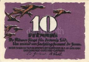 Német Birodalom / Weimari Köztársaság / Dargun 1921. 10Pf + 25Pf + 50Pf 3 klf db, teljes sor T:I