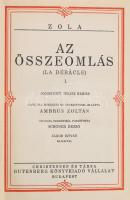 Zola összes művei sorozat 15 kötete. Bp.,én., Christensen és Tsa - Gutenberg. Kiadói aranyozott, lil...