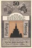 Német Birodalom / Weimari Köztársaság / Friedland 1922. 10Pf + 25Pf + 50Pf 3 klf db, teljes sor T:I