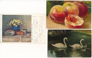 30 db RÉGI motívum képeslap vegyes minőségben / 30 pre-1945 art motive postcards in mixed quality