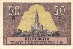 Német Birodalom / Weimari Köztársaság / Fürstenberg 1922. 10Pf + 25Pf + 50Pf 3 klf db, teljes sor T:...