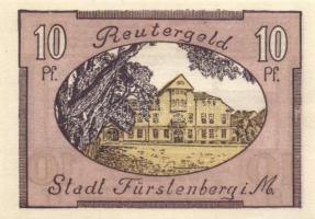 Német Birodalom / Weimari Köztársaság / Fürstenberg 1922. 10Pf + 25Pf + 50Pf 3 klf db, teljes sor T:...