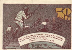 Német Birodalom / Weimari Köztársaság / Röbel 1922. 10Pf + 25Pf + 50Pf 3 klf db, teljes sor T:I,I-