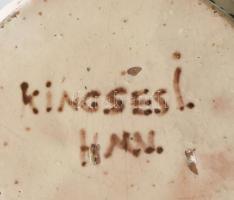 3 darab antik kerámia váza: Bertalan Korond és Kincses I(mre) Hódmezővásárhely jelzésekkel. Sérüléss...