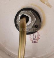 Bodrogkeresztúri asztali lámpa. Kézzel festett, jelzett, aranyozás kissé kopott, búrával 33 cm