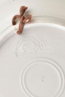 Pruzsinszky J. és Fia - Bélapátfalva dísztál, mázas fajansz, jelzett, kopással, d: 23 cm