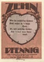 Német Birodalom / Weimari Köztársaság / Neukalen 1922. 10Pf + 25Pf + 50Pf 3 klf db, teljes sor T:I